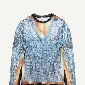 H&M x Glenn Martens Printed Mesh Shirt